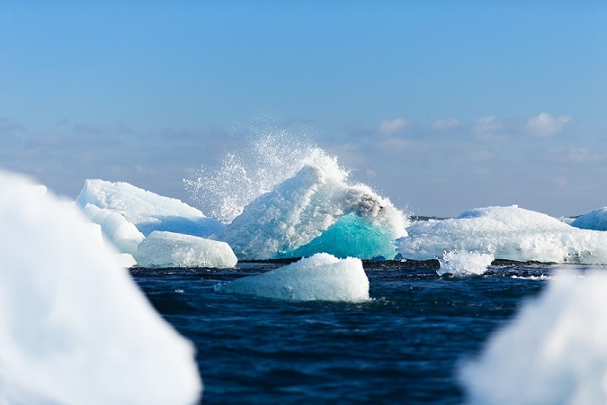 Ocean Water with Floating Ice